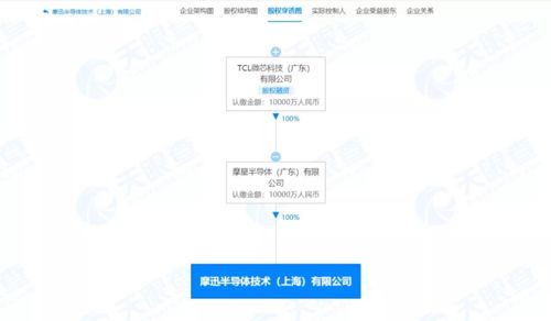 TCL科技關(guān)聯(lián)公司成立摩迅半導(dǎo)體，注冊(cè)資本1億人民幣，聚焦應(yīng)用軟件開發(fā)